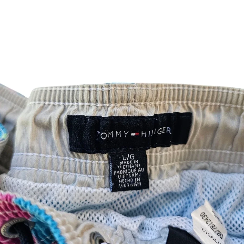 Tommy‎ Hilfiger Blue Pink Blue Floral Swim Shorts Trunks Large